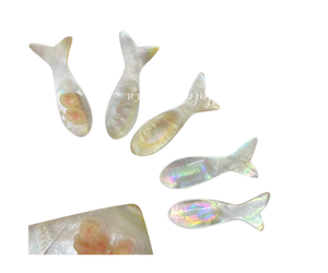 Meilleure vente cuillère en nacre vaisselle écologique en forme de vis artisanat cuillère à dessert fait à la main de l'usine du Vietnam - Product Image 1