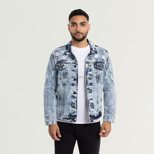 Nardon Apparel Winter Men's Vintage Wash Chaqueta vaquera de triple botonadura Ropa de calle de moda personalizada de alta calidad - Product Image 5
