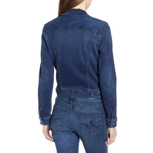 Vintage Custom Made Women's Long Sleeve Classic Denim <b>Jacket</b> Breathable Winter Blue Jean <b>Jacket</b> Shearling Cotton Blue Women's - Product Image 2