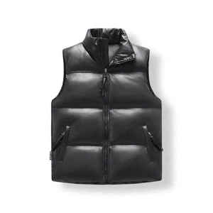 Chaleco de hombre acolchado transpirable de piel de oveja personalizado, chaleco de ajuste regular de calle alta de calidad superior, chaleco de hombre de gran venta al por mayor - Product Image 1