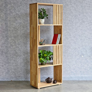 Étagère à livres moderne à 4 niveaux en bois et simili cuir, gain de place, KS68222 - Product Image 2