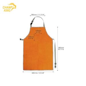 Tablier de travail pour homme en cuir pleine fleur noir, fait main, de haute qualité, respirant, écologique, avec boutons recouverts, style Heritage - Product Image 4