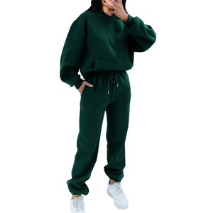 Two-Piece <b>Set</b> Tracksuit Fall Fitness Jogger Pullover Hoodies And Flare Pants Loungewear <b>Set</b> Outfit Full Length Women's <b>Sets</b> - Product Image 4