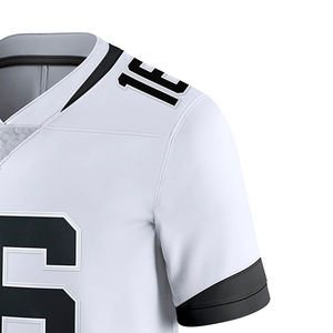 Haute qualité Logo personnalisé blanc maillot de Football américain maille tissu athlétique Football t-shirts pratique maillot de Football américain - Product Image 3