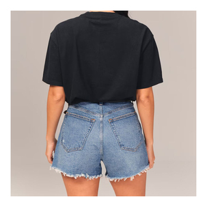 KATBROS INDUSTRY Short en jean décontracté pour femme, sur mesure, écologique, taille mi-haute, fermeture boutonnée, respirant, séchage rapide, idéal pour l'été - Product Image 3