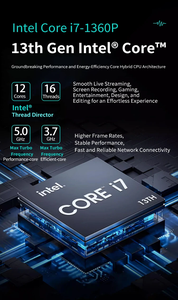 15.6 pollici computer portatili Intel I7 1260P/1360P 16-32GB DDR4 512GB 1TB Nvme SSD WIFI/BT per il gioco di lavoro corpo in alluminio inglese - Product Image 3