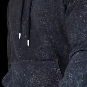 Sudadera con Capucha Casual de Moda, Talla Grande, Corte Regular, 460 GSM, Lavado Ácido, 100% Algodón, para Hombre y Mujer, Ropa de Calle de Invierno - Product Image 5