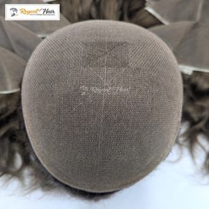Wholesale Stock Available REGENT Full Lace Man's <b>Toupee</b> Hand Tied Weft Remy Hair with Natural Water Wave Styles Straight Texture - Product Image 4