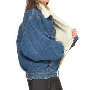 OEM/ODM Customizable Premium Quality Women's <b>Winter</b> <b>Jeans</b> Jacket Breathable Cotton Fall Fashion Long XL Size Online Sale Rivet - Product Image 2