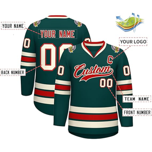 Maillots de hockey sur glace personnalisés de haute qualité, sublimés, respirants, à séchage rapide, 100 % polyester, vente en gros d'usine, nom d'équipe pour le hockey sur glace - Product Image 3