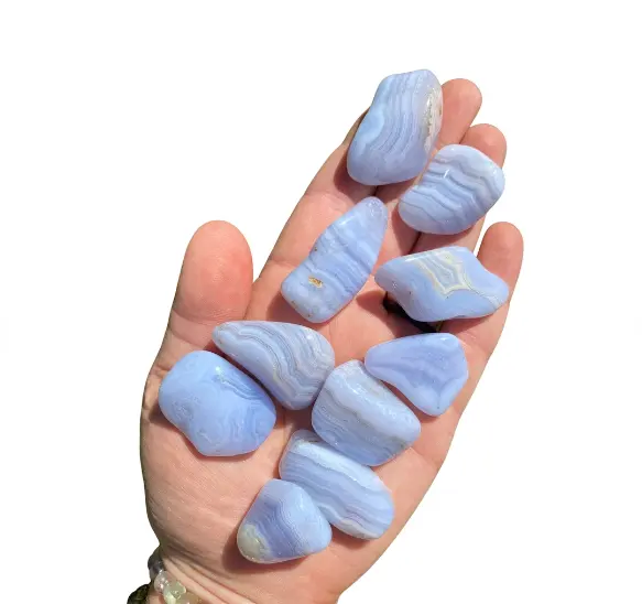 उत्तम गुणवत्ता गर्म बिक्री प्राकृतिक नीला फीता सुलेमानी Tumbled पत्थर नीला फीता सुलेमानी रत्न प्राकृतिक रत्न नीला फीता सुलेमानी