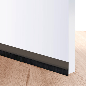 Joint de porte en PVC marron avec brosse, 1 mètre - Product Image 4