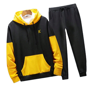 Dernier design de survêtement d'hiver à capuche pour homme en polaire, respirant, écologique, léger, 100% coton, sportswear streetwear - Product Image 1