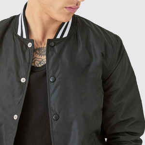 Chaquetas Varsity Personalizadas con Bordado OEM, Impermeables, Resistentes al Viento, Ecológicas, Transpirables, Reversibles, con Cuello Alto, Tallas Grandes para Hombre - Product Image 3