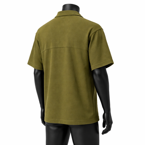 Camiseta Polo Extra Grande Verde Oliva Personalizada OEM para Hombre, Transpirable, de Manga Corta, Informal, para Golf, Venta al Por Mayor - Product Image 6