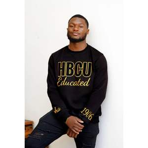 HBCU Alpha Chenille Sweat Éduqué Broderie Lettre Grecque Vêtements Ras Du Cou Pull Classique Polaire Coton Lourd - Product Image 3