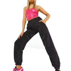 Bajo Moq Cómodo Transpirable A prueba de viento Lavado ácido Pantalones Ligero Mujeres Lavado ácido Pantalones - Product Image 1