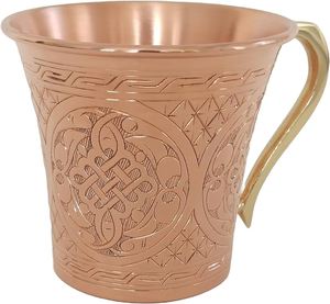 Mug à bière et à café en cuivre finition dorée, très vendu, compatible lave-vaisselle et micro-ondes, grande capacité, moderne, luxueux, décoratif pour la cuisine - Product Image 6