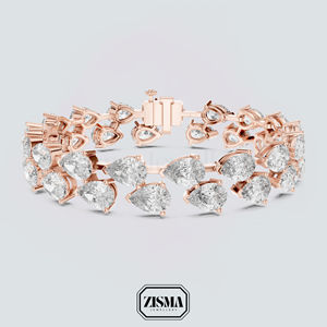 Pulsera de tenis de diamantes 9K 10K 14K 18K oro sólido diamantes naturales o cultivados en laboratorio joyería fina de lujo pulsera de tenis personalizable - Product Image 2