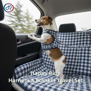 OKKPETS تتجه مخصص الكلب طوق طوق حقيبة المشي الحيوانات الأليفة بطانية يرمي جرو بطانية مطابقة مجموعة - Product Image 2