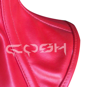 Collar de Cuero Rojo con Cuello Alto Tipo Corsé - Product Image 3