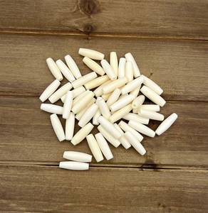 Cuentas de tubo de hueso de búfalo ecológicas hechas a mano de primera calidad, collar de joyería con forma de tubo largo personalizable con acabado liso blanco Natural - Product Image 4