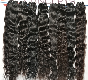 Máquina de extensiones de cabello al por mayor, máquina de paquete ondulado natural de trama doble, cabello humano vietnamita virgen crudo de templo de trama Doble - Product Image 5