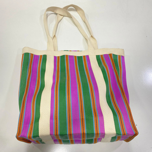 Bolsas de compras grandes ecológicas de nailon reciclado reutilizables con cremallera, bolsas de plástico sostenibles hechas en la India, suministro a granel, bolsa de lavandería - Product Image 1