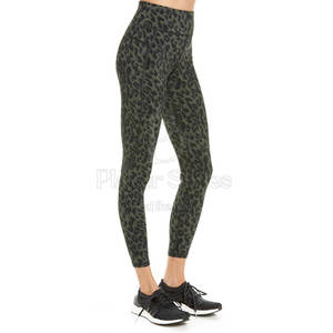 Pantalon d'entraînement de gymnastique taille haute élégant pour femmes Leggings de Fitness à impression solide élastique taille moyenne respirant Leggings de Yoga XL personnalisés - Product Image 6