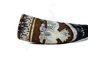 ฮอร์นดื่มไวกิ้งธรรมชาติเป็นมิตรต่อสิ่งแวดล้อมฮวงจุ้ยสัตว์แกะสลักลึกแกะสลักด้วยมือ3D - Product Image 3