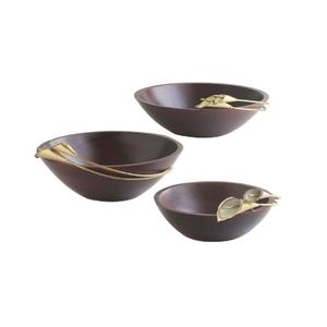 Hotel restaurante cena Mesa centros de mesa profundo acabado Natural frutero madera hecho a mano diseñador servir tazón - Product Image 1