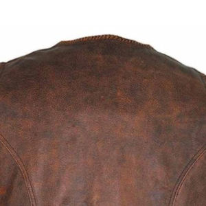 Top tendance grande taille hommes Design Unique en cuir noir sans manches hiver chauffant respirant moto gilet avant - Product Image 6