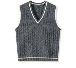 Pull en Coton Acrylique Col V Confortable et Durable – Vente en Gros Prix Usine – Fournisseur de Pulls Uniformes - Product Image 2