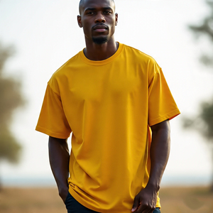 Camiseta de algodón pesado de alta calidad, camiseta en blanco con estampado de gran tamaño personalizado para hombre, camiseta gruesa - Product Image 2