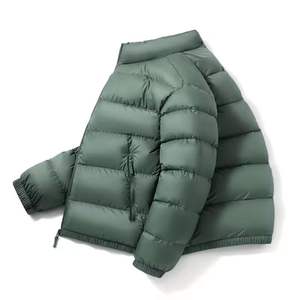 Abrigo acolchado de invierno con logotipo personalizado para hombre, chaqueta Formal de Otoño/Invierno a prueba de viento, cierre de cremallera, tela de lona impermeable - Product Image 4