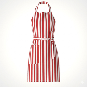 Cotton Kitchen <b>Apron</b> Minimalist Stripe Design with Adjustable Straps & Large Pockets Ideal for <b>Cooking</b> & Baking - Product Image 3