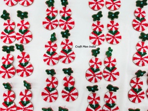 Nouvelles perles de riz arbre de noël boucles d'oreilles perles de riz boucle d'oreille neige flocon de neige canne cerf perles de riz boucles d'oreilles tissées à la main - Product Image 3