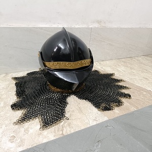 Antiguo Medieval Chainmail Armor Tamaño real Viking Casco Chainmail Knight Battle Steel Reproducción RJ Handicraft Store Logo - Product Image 3