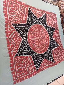 Juego de sábanas de algodón Floral en relieve moderno hecho a mano 600TC, ropa de cama de boda con bordado paquistaní ecológico - Product Image 2