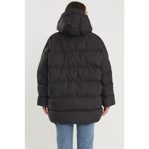 Piumini Oversize con cappuccio nero piumino da donna - Product Image 5