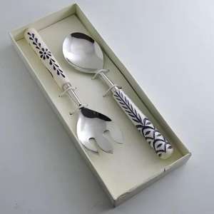 ชุดสลัดและบาร์สลัดทำจากเรซินสแตนเลสสตีลเคลือบทองพร้อมที่จับสีม่วง - Product Image 4