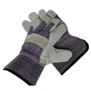 ถุงมือนิรภัยหนังวัวแบบแยกนิ้วถุงมืออุตสาหกรรมทนความร้อนถุงมือผ้าใบสำหรับคนแคนาดา - Product Image 1