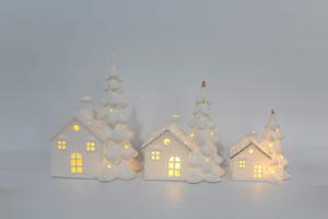 <strong>Christmas</strong> Glowing Ceramics <strong>Village</strong> House LED Light up Porcelains Statue Figurine Festival Home Desktop Decors <strong>Christmas</strong> Ornament - Product Image 5