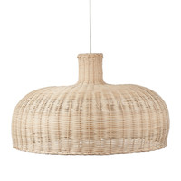 Abat-jour en rotin bohème personnalisable, vente en gros OEM/ODM, abat-jour de plafond tissé, naturel, fait main, écologique, léger