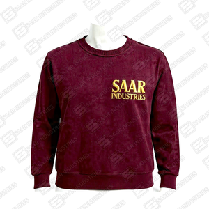 Sudadera de Forro Polar Resistente Color Granate con Cuello Redondo SAAR INDUSTRIES - Opción de Logotipo Personalizado, Preparada para el Invierno, 100% Algodón, Anti-Pilling, Secado Rápido - Product Image 1
