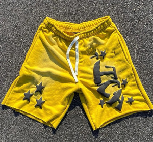 Custom Logo Vintage Cotton All Over <b>Men</b> Streetwear <b>Shorts</b> 3D Screen Puff Print Mesh <b>Shorts</b> America Europe Size <b>Shorts</b> for <b>Men</b> - Product Image 5