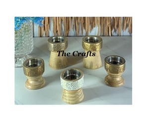 Mabkhara de Diseño Fantástico, Quemador de Incienso de Madera y Metal con Caligrafía, Juego de Cinco Mabkhar a Precios Económicos - Product Image 1