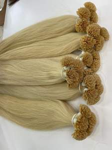 Vente en gros d'extensions de cheveux humains vierges chinois Remy pré-collé kératine Machine Double trame plat/I/U pointe cheveux - Product Image 3