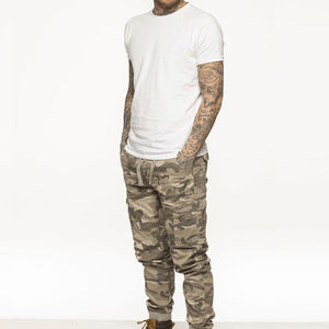 กางเกงคาร์โก้ลำลองสำหรับผู้ชาย, กางเกงวิ่งน้ำหนักเบาย้อมสีธรรมดาป้องกันริ้วรอยระบายอากาศ - Product Image 5