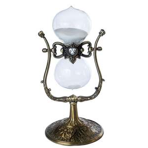 Metal Hourglass Timer Modern Classic <b>Desk</b> Table Decor Handmade Eco-Friendly Durable Accent Art Design Piece - Product Image 3